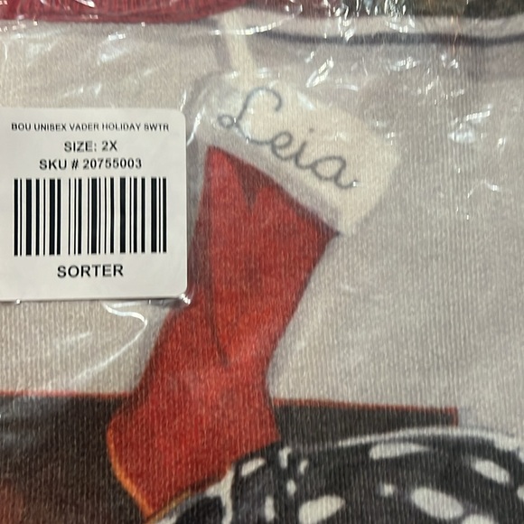 NWT-BoxLunch/Star Wars Darth Vader fireplace holiday sweater 3X - Picture 12 of 12